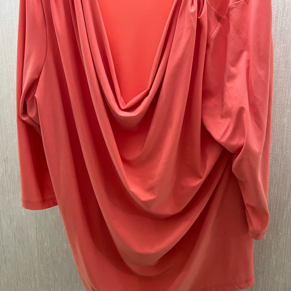 Dressbarn Vibrant Coral Top